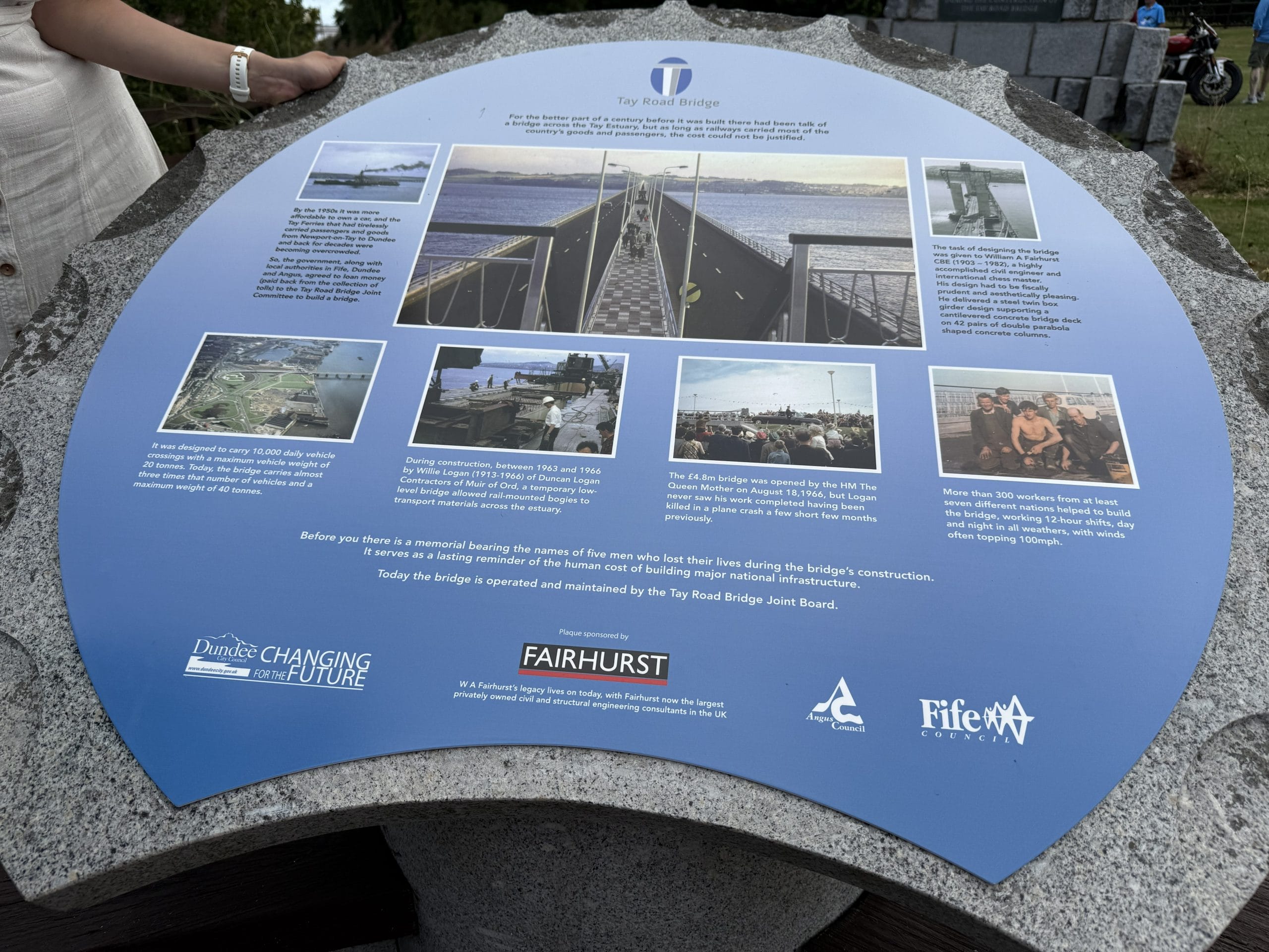 The unveiling of the refreshed memorial and commemorative plaque supported by Fairhurst.