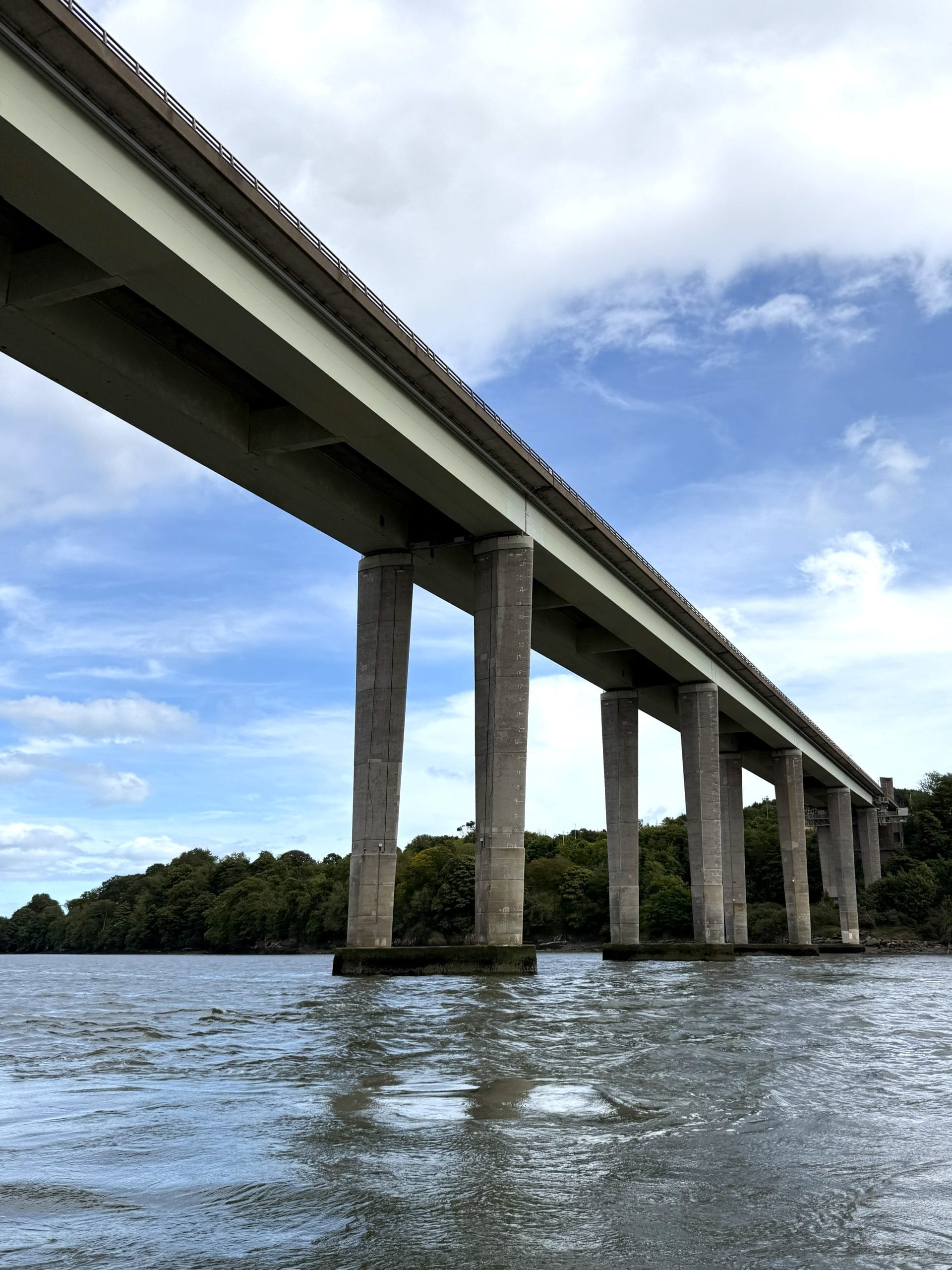 Views from the anniversary boat trip beneath the Tay Road Bridge.